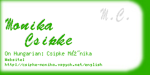 monika csipke business card